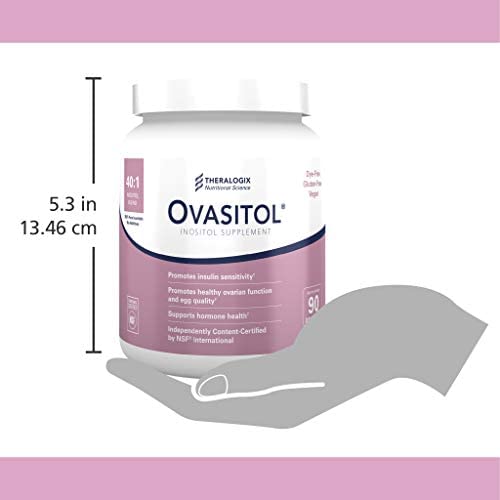 Ovasitol Inositol Polvo 90 Día Suministro | Óptima 40:1 Mezcla de Myo Inositol 2000mg y D-Chiro Inositol