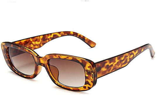 Pequeñas gafas de sol cuadradas retro para mujer – UV 400 vintage rectangulares, conducción, caminar, viajar gafas