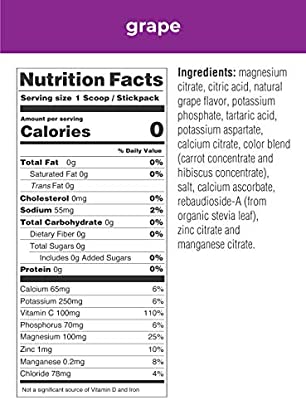Ultima Replenisher - Polvo hidratante electrolito, Sabor uva , 90 porciones, libre de azúcar, 0 calorías, 0 carbos, sin pegamento, Keto, sin OGM con magnesio, potasio, calcio