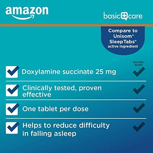 Tabletas de ayuda para dormir, tabletas de succinato de doxilamina, 25 mg,