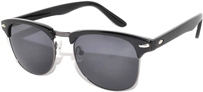 Gafas de sol retro clásico metal medio marco con lente coloreada Uv 400 buho