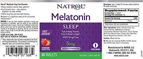 Natrol ayuda a dormir más rápido, permanecer dormido más tiempo, fácil de tomar, se disuelve en boca