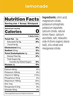 Ultima Replenisher - Polvo hidratante electrolito, limonada , 90 porciones, libre de azúcar, 0 calorías, 0 carbos, sin pegamento, Keto, sin OGM con magnesio, potasio, calcio