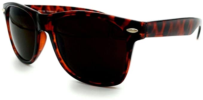 Legend Eyewear - Gafas de sol retro con lente súper oscura no polarizada con montura cuadrada