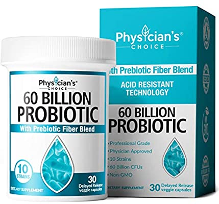 Probiotics 60 mil millones de CFU - Probióticos aprobados por el Dr. para mujeres, probióticos para hombres y adultos