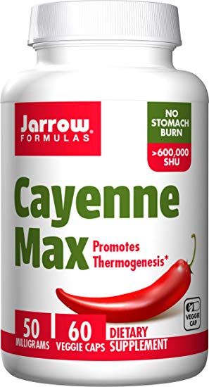 Jarrow Formulas Jarrow Formulas, Cayenne Max, Promotes Thermogenesis, 50 Mg, 60 Veggie Capsules, 60 Veggie Capsules, 60 Count