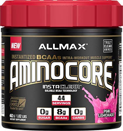 ALLMAX Nutrition Aminocore BCAAs, Pink Lemonade, 16.30 oz - Grancarpa.com.mx