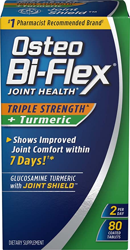 Osteo BI-FLEX® Triple fuerza + Cúrcuma, 80 tabletas