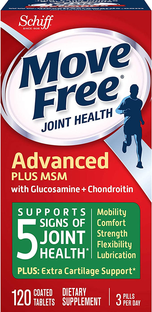 Conjunto de salud Move Free, glucosamine Chondrintina Avanzado Plus MSM, suplemento Dietético, 0.05 Onzas, 11878, 1, 1 - Grancarpa.com.mx