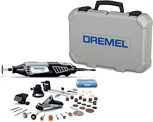 Dremel 4000-4/34 Variable Speed Rotary Tool Kit - Engraver, Polisher, and Sander- Perfect for Cutting, Detail Sanding, Engraving, Wood Carving, and Polishing- 4 Attachments & 34 Accessories - Grancarpa.com.mx
