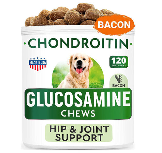 Golosinas para perros de glucosamina, suplemento para aliviar el dolor articular