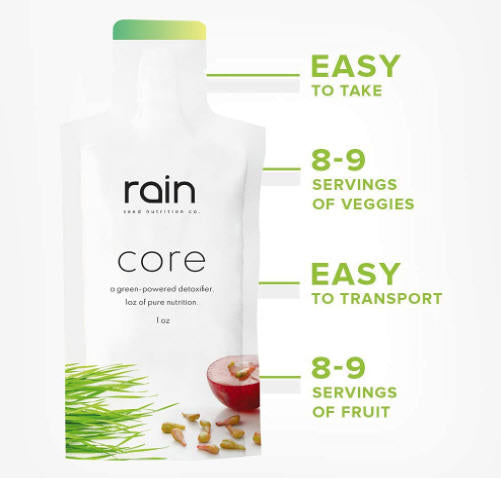 Rain CORE suplemento dietario nutricional. 1 caja contiene 30 sobres