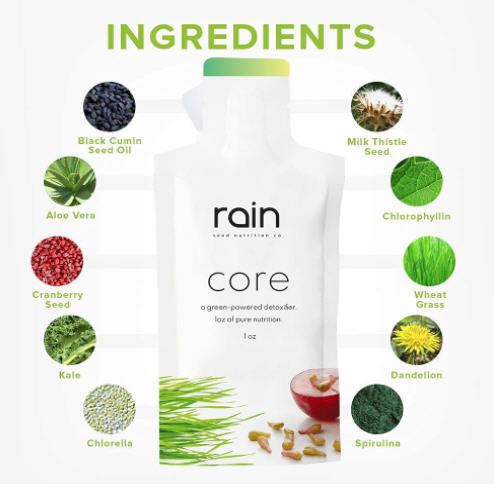 Rain CORE suplemento dietario nutricional. 1 caja contiene 30 sobres