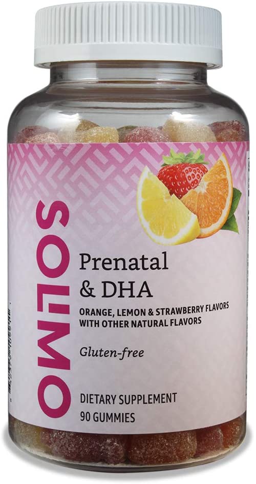 Gomitas de vitaminas y DHA prenatales, 90 gomitas, suministro de 45 días