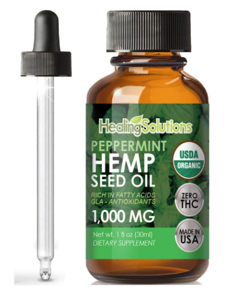 Extracto de aceite de semilla de cáñamo de menta para aliviar el dolor, el estrés, la ansiedad, el sueño, ceto 1000 mg