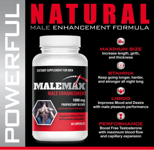 Male Max Advantage Pro Male Enlargement Pills- Testosterone Boosting Male Enhancement Formula- Add 3 Plus Inches Fast- Male Enhancer and Mens Performance Enhancing Supplement- 60 Pro Caps