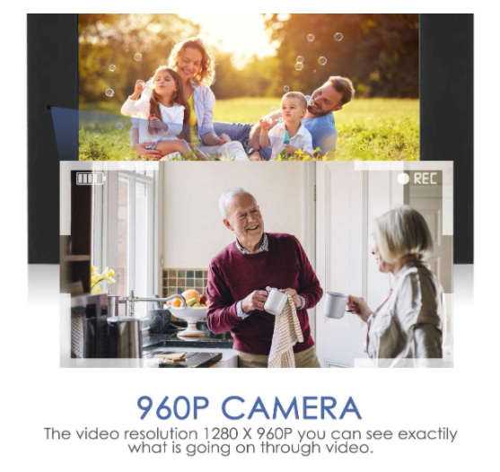 Winsper HD 960P - Marco de fotos para cámara oculta, 32 GB, cámara fotográfica con cámara fotográfica oculta de 32 GB de grabación de tarjeta SD para monitorear el hogar/bebé/mascota