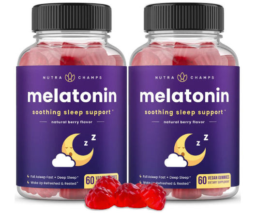 Gomitas de melatonina para niños y adultos paquete de dos