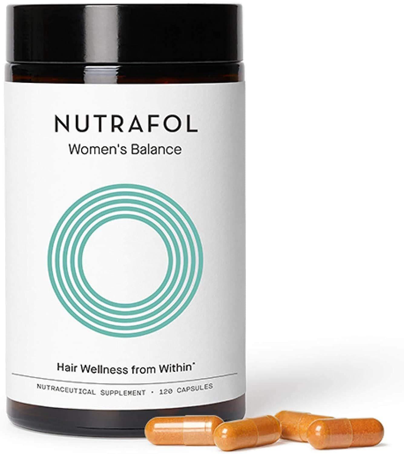Nutrafol Women Balance - Suplemento de crecimiento del cabello para cabello más grueso, más fuerte y posmenopausia (4 cápsulas por día - 1 mes de suministro)