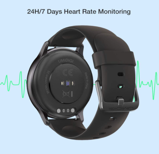 Reloj inteligente UMIDIGI para teléfonos Android compatible con iPhone Samsung, rastreador de ejercicios con monitor de frecuencia cardíaca, reloj resistente al agua 5ATM para mujeres y hombres, pantalla táctil de 1.3 "y esferas de reloj personalizadas
