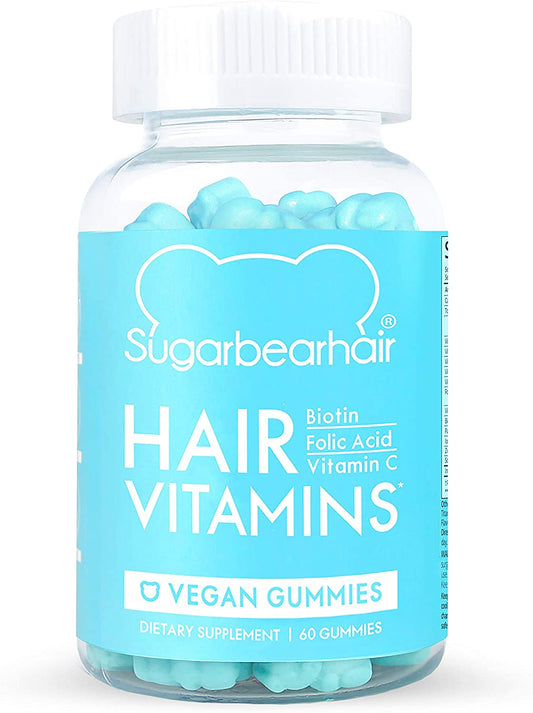 Sugar Bear Hair Vitaminas Vegan Gummies (suministro de 1 mes)