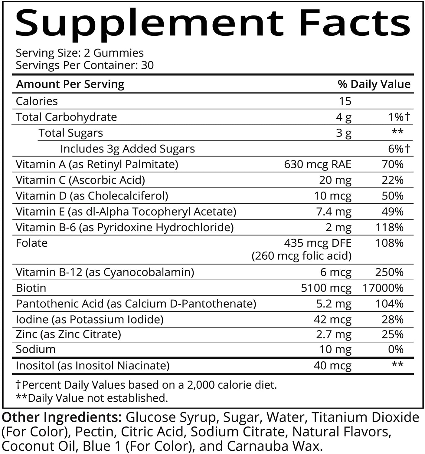 Sugar Bear Hair Vitaminas Vegan Gummies (suministro de 1 mes)