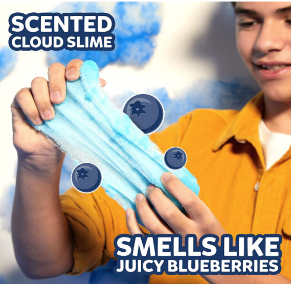 Elmer's GUE Pre-Made Slime, Blueberry Cloud Slime y Strawberry Cloud Slime, perfumado, 2 unidades