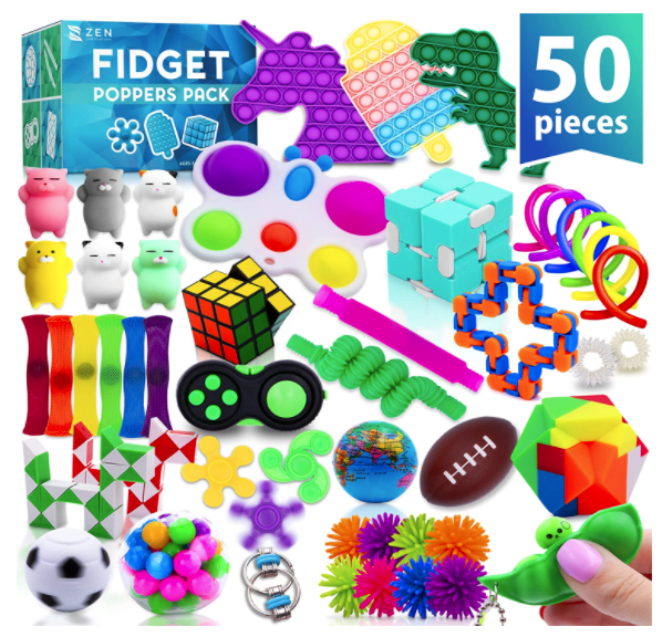 (50 piezas) Fidget Poppers Popit Toy Pack