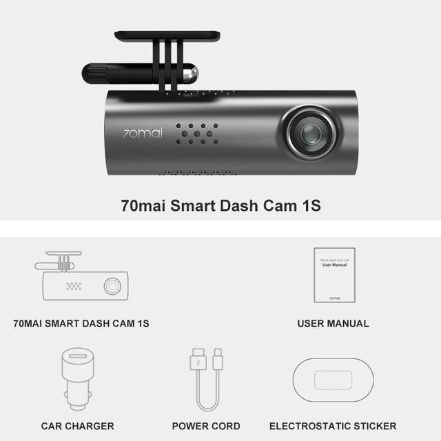 70mai Car DVR 1S APP & English Voice Control 70mai 1S 1080P HD Night Vision 70mai 1S Dash Camera Recorder WiFi 70mai Dash Cam - Grancarpa.com.mx
