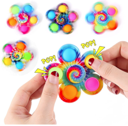 Effacera Pop Fidget SpinnerToys 4 unidades,  Alivio del estrés para regalo de niños